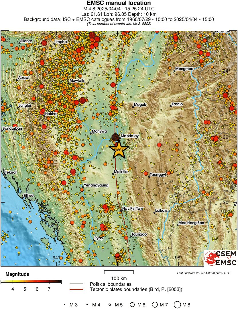 regional magnitude historical seismicity