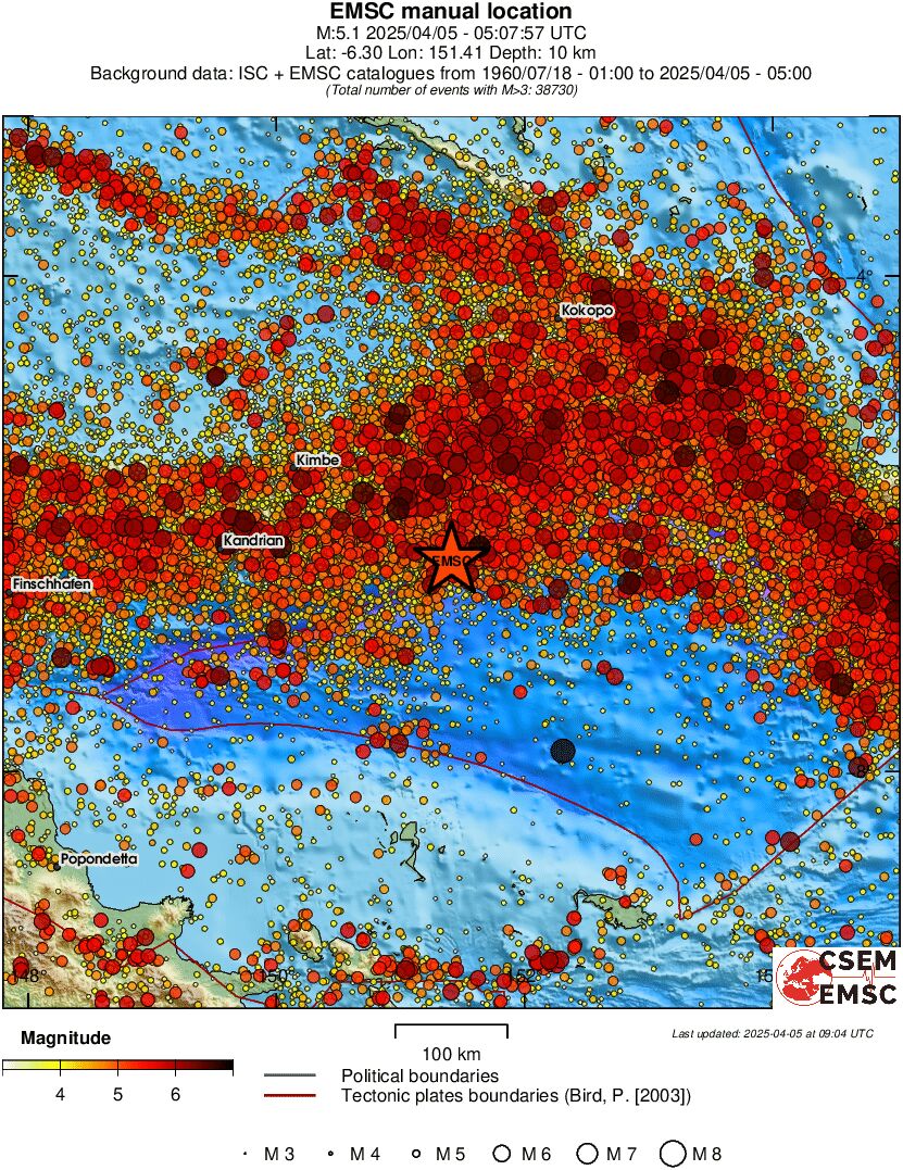 regional magnitude historical seismicity
