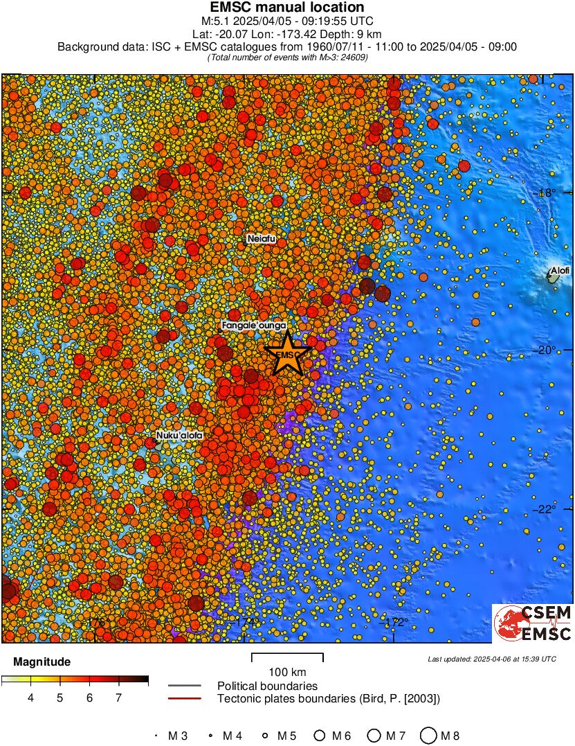 regional magnitude historical seismicity
