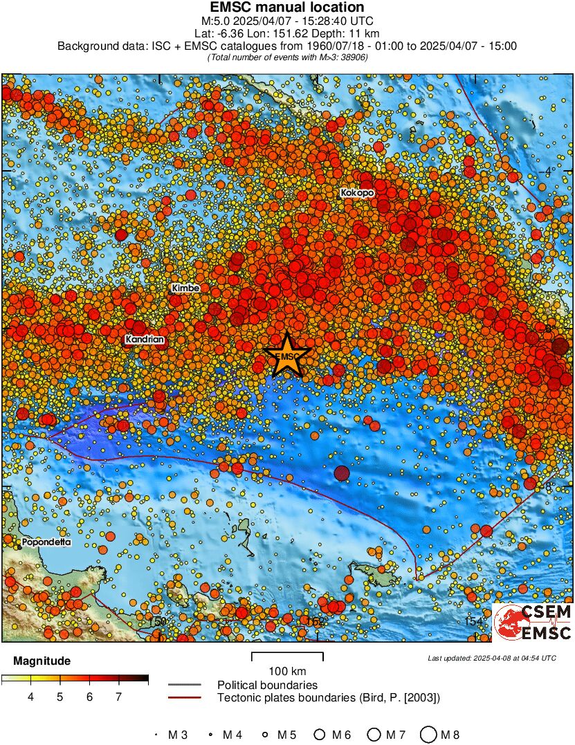 regional magnitude historical seismicity