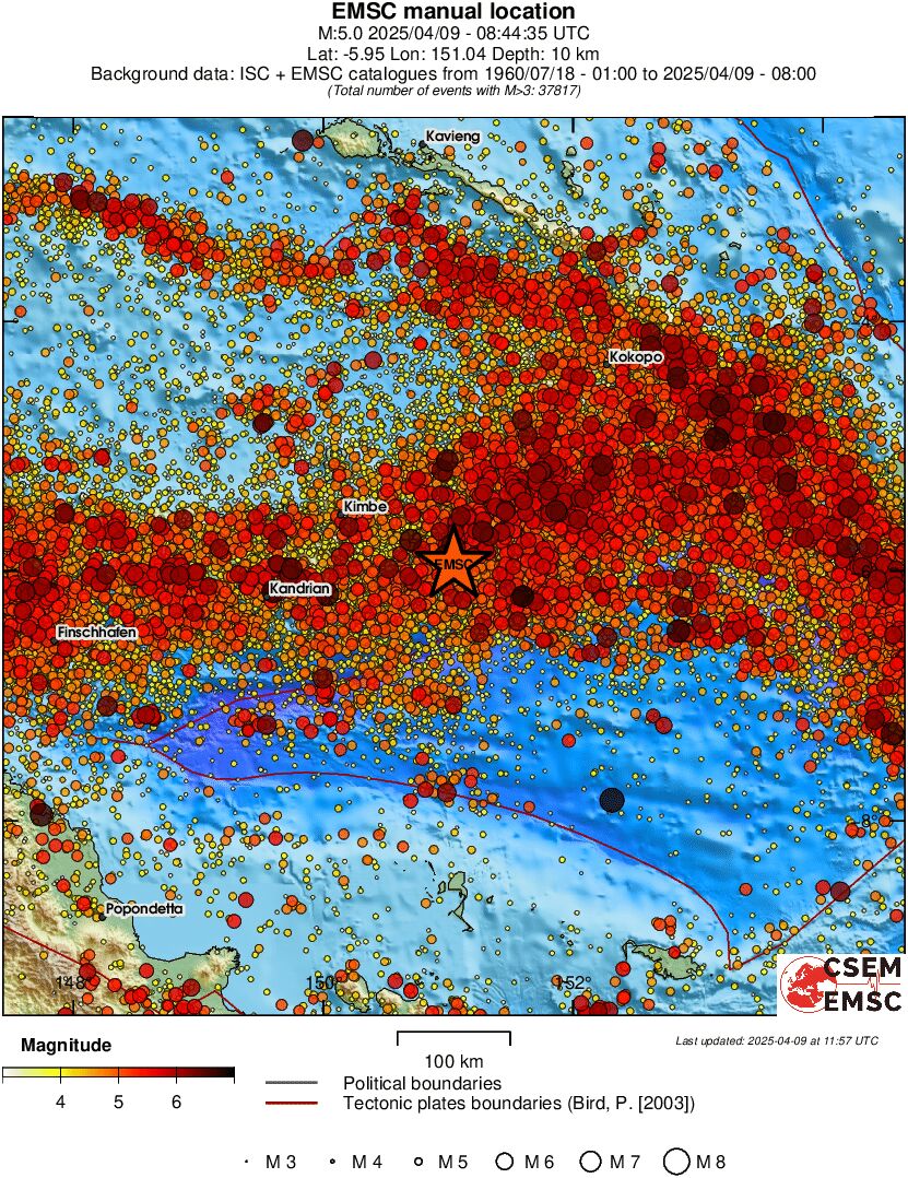 regional magnitude historical seismicity