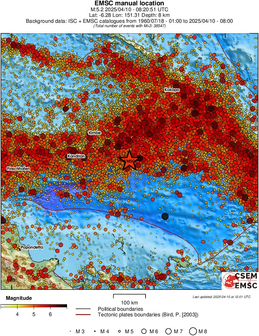 regional magnitude historical seismicity