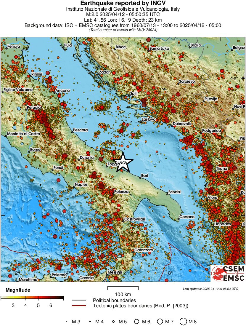 regional magnitude historical seismicity