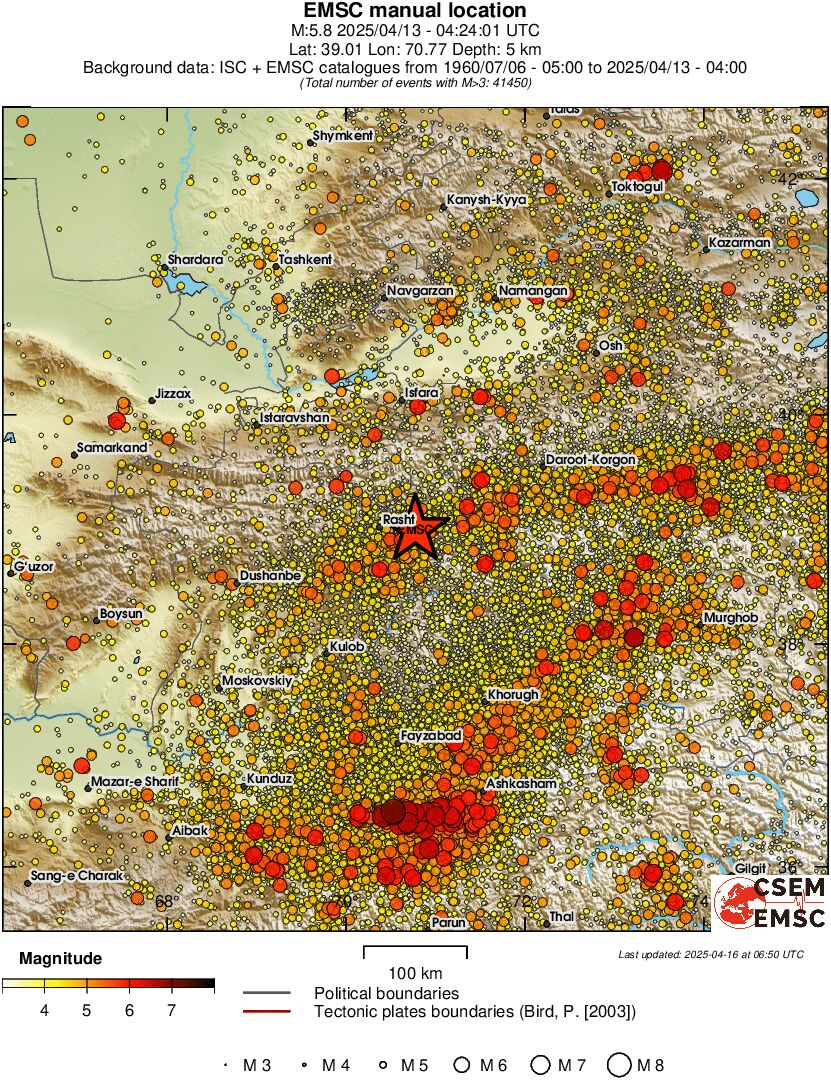 regional magnitude historical seismicity