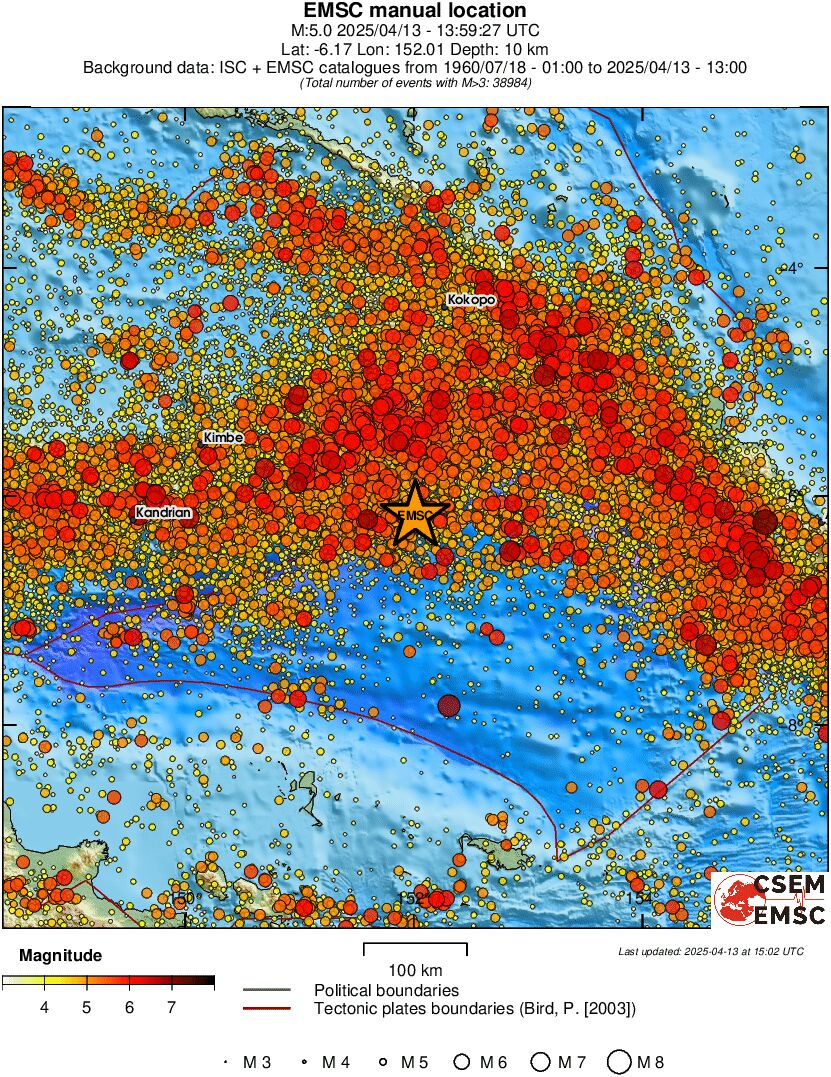 regional magnitude historical seismicity