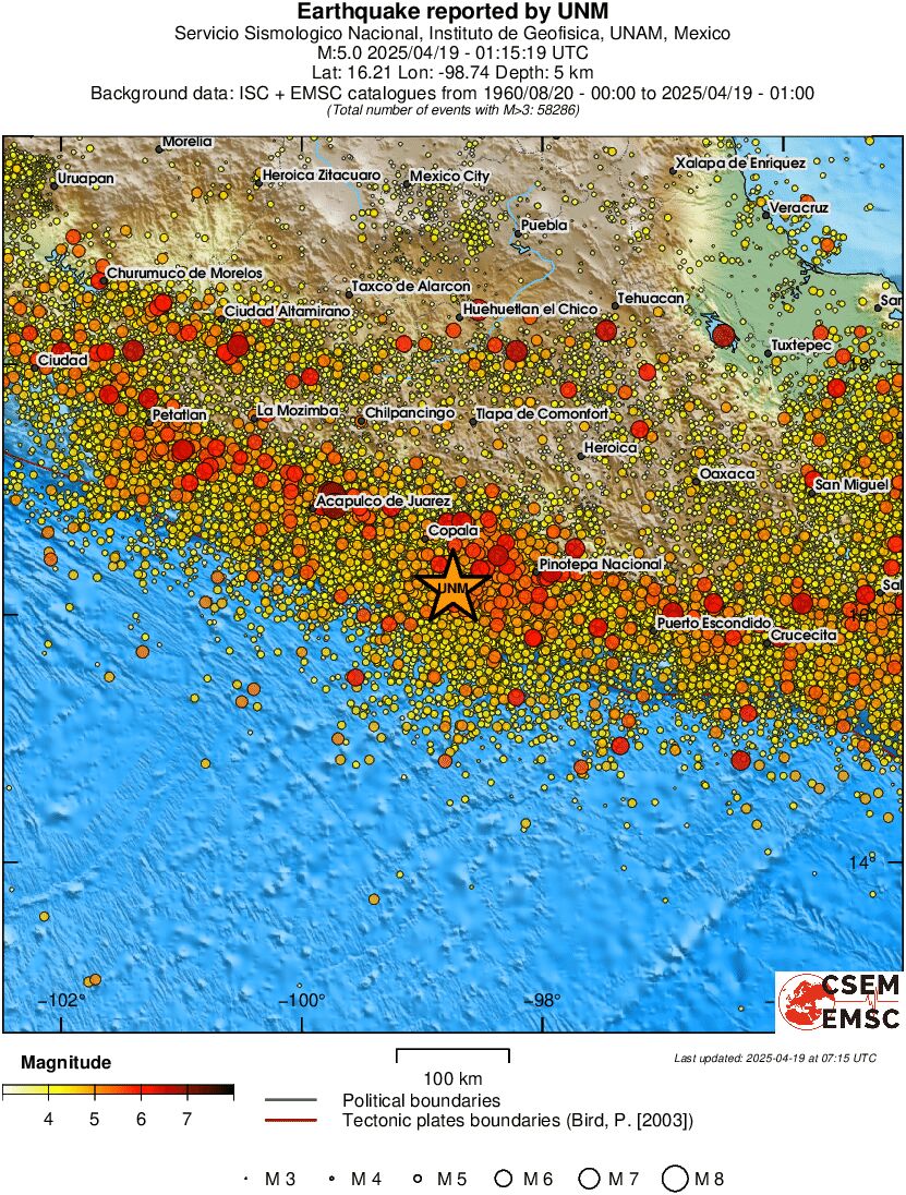 regional magnitude historical seismicity