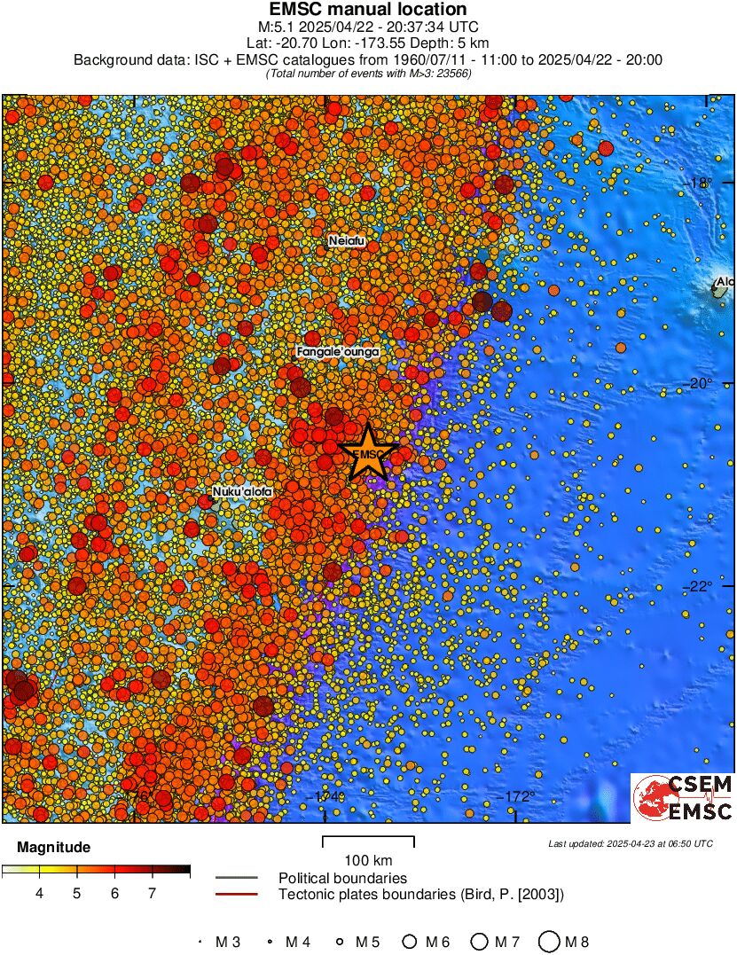 regional magnitude historical seismicity