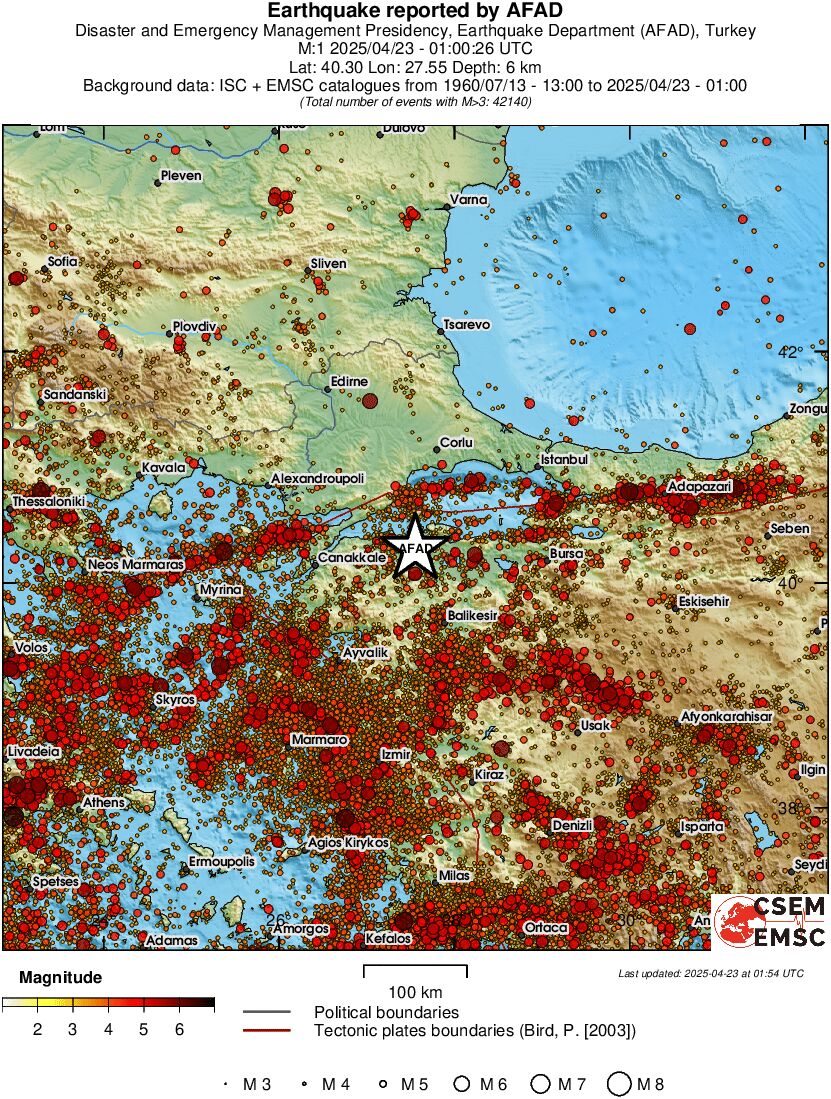 regional magnitude historical seismicity