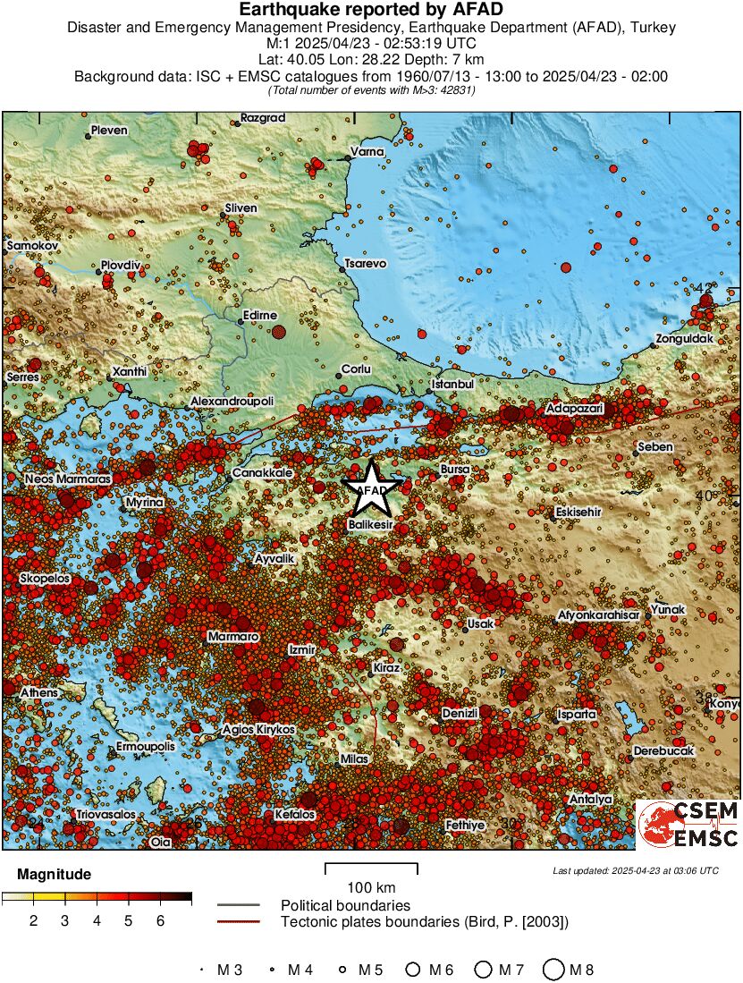 regional magnitude historical seismicity