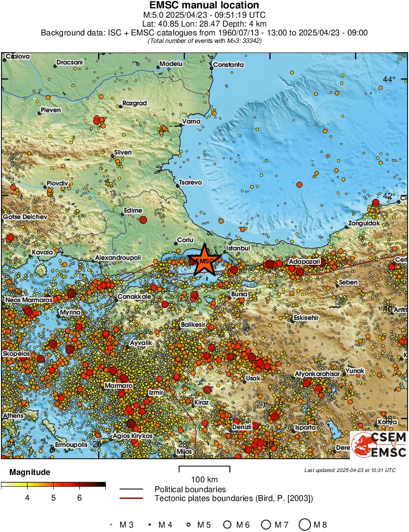 regional magnitude historical seismicity