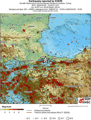 regional magnitude historical seismicity