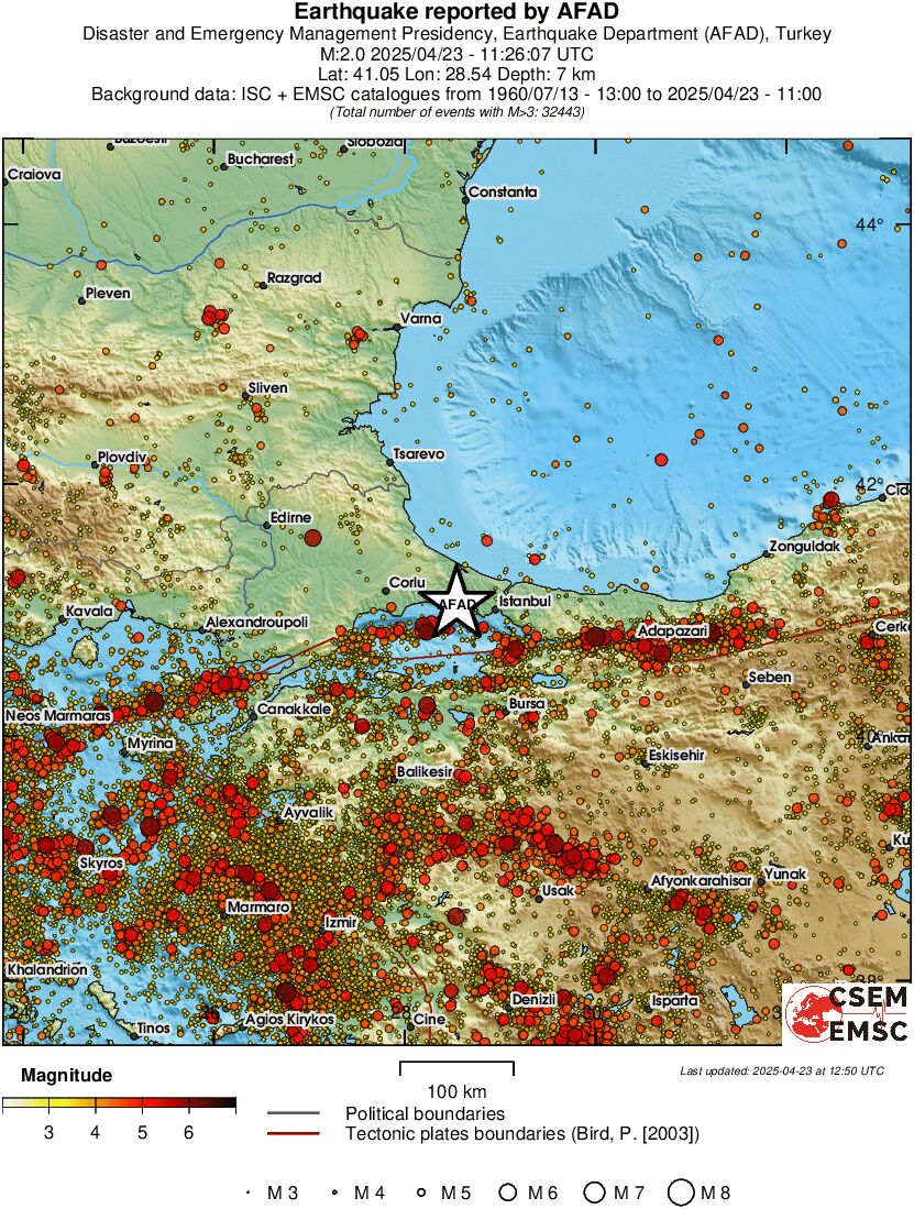 regional magnitude historical seismicity