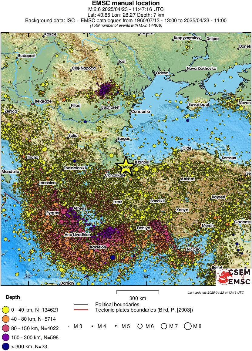 wide historical seismicity