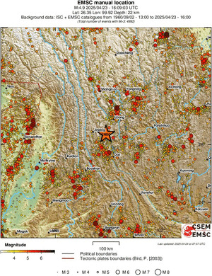 regional magnitude historical seismicity