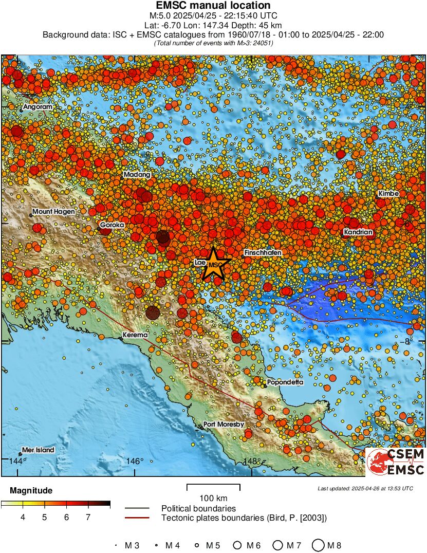 regional magnitude historical seismicity
