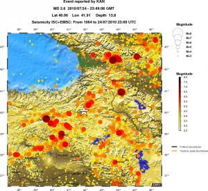 regional magnitude historical seismicity