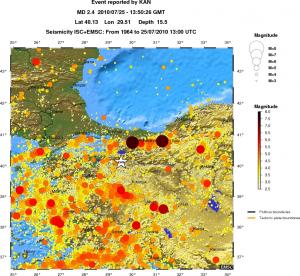 regional magnitude historical seismicity