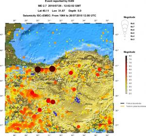 regional magnitude historical seismicity