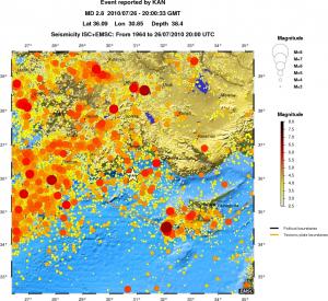 regional magnitude historical seismicity