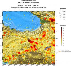 regional magnitude historical seismicity