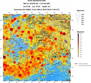 regional magnitude historical seismicity