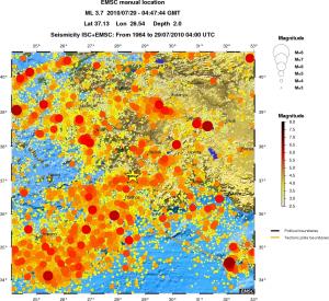 regional magnitude historical seismicity