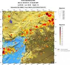 regional magnitude historical seismicity