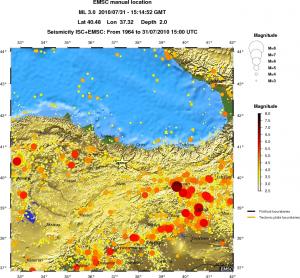 regional magnitude historical seismicity