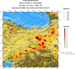 regional magnitude historical seismicity
