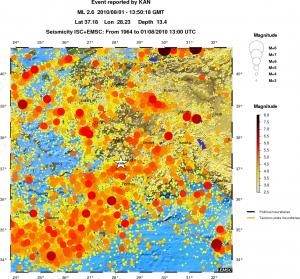 regional magnitude historical seismicity