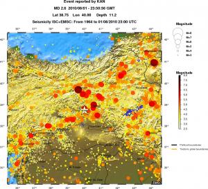regional magnitude historical seismicity