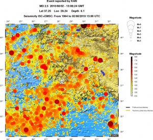 regional magnitude historical seismicity