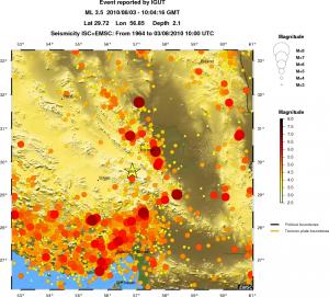 regional magnitude historical seismicity
