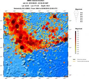 regional magnitude historical seismicity