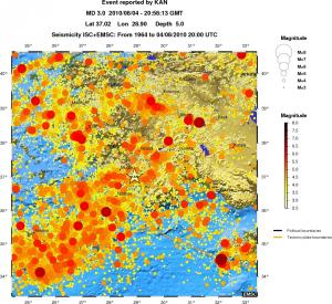regional magnitude historical seismicity