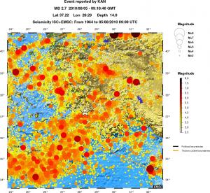 regional magnitude historical seismicity