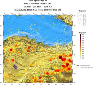 regional magnitude historical seismicity