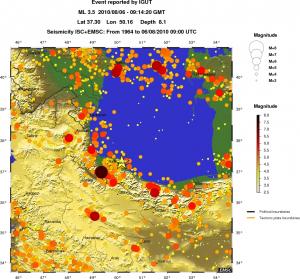 regional magnitude historical seismicity