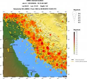 regional magnitude historical seismicity