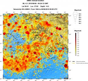 regional magnitude historical seismicity
