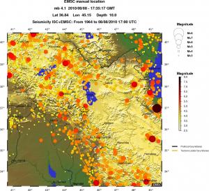 regional magnitude historical seismicity