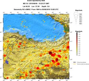 regional magnitude historical seismicity