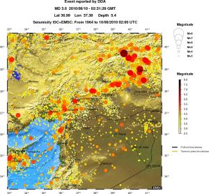 regional magnitude historical seismicity