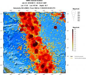 regional magnitude historical seismicity