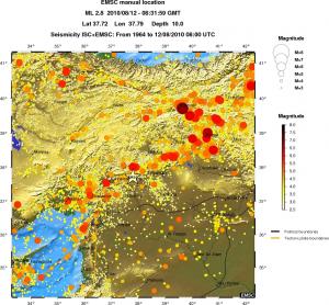 regional magnitude historical seismicity