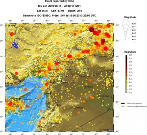 regional magnitude historical seismicity