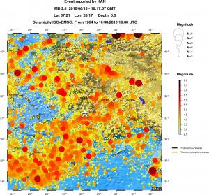 regional magnitude historical seismicity