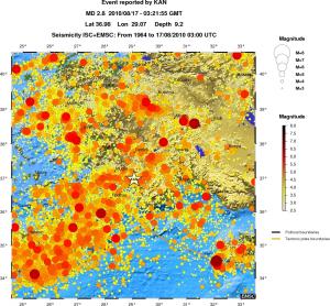 regional magnitude historical seismicity