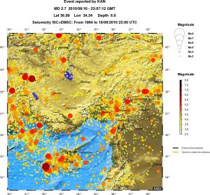 regional magnitude historical seismicity