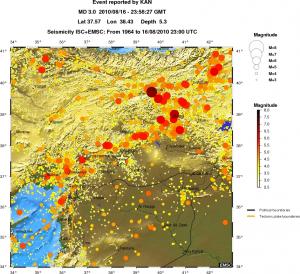 regional magnitude historical seismicity